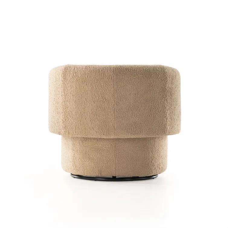 Kelis Swivel Chair - Camel Sheepskin