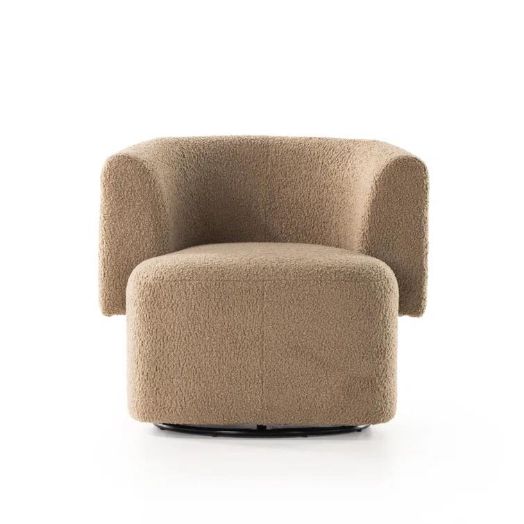 Kelis Swivel Chair - Camel Sheepskin
