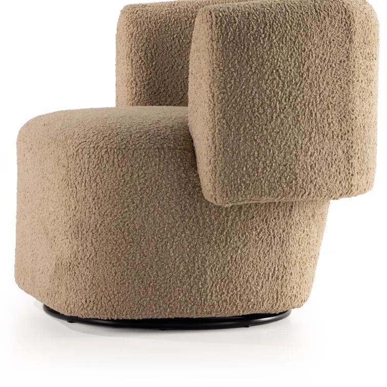 Kelis Swivel Chair - Camel Sheepskin
