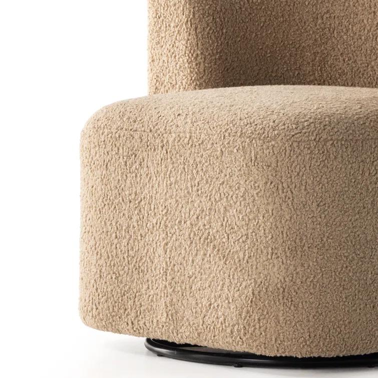 Kelis Swivel Chair - Camel Sheepskin