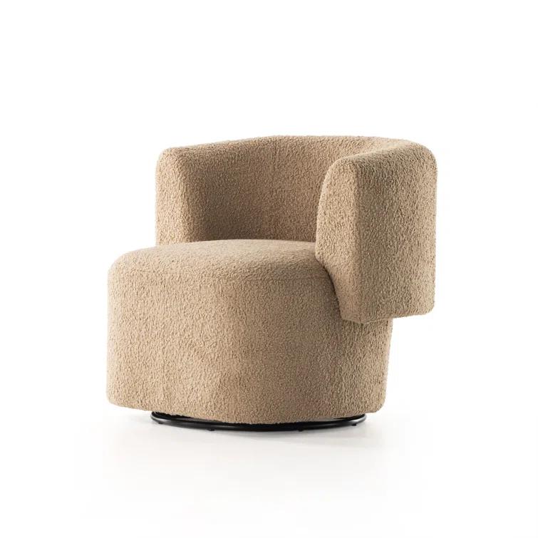 Kelis Swivel Chair - Camel Sheepskin