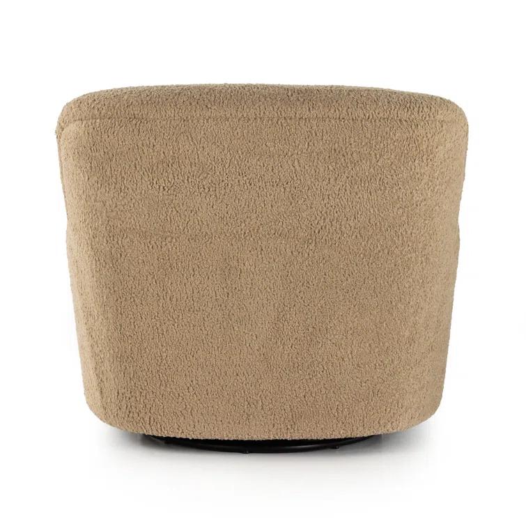Preston Swivel Accent Chair - Camel Sheepskin