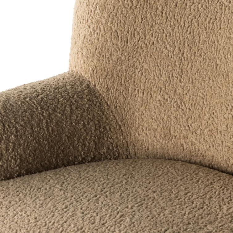 Preston Swivel Accent Chair - Camel Sheepskin