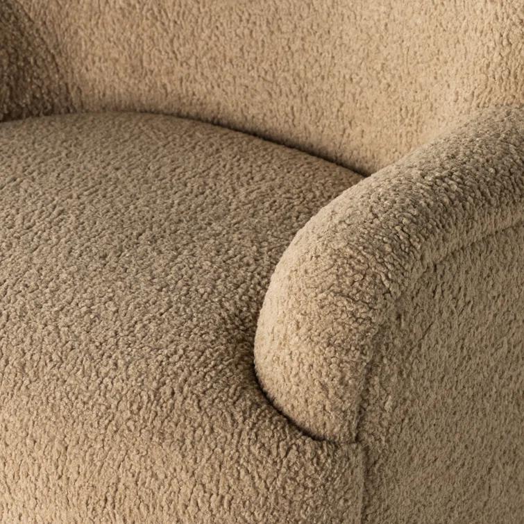 Preston Swivel Accent Chair - Camel Sheepskin
