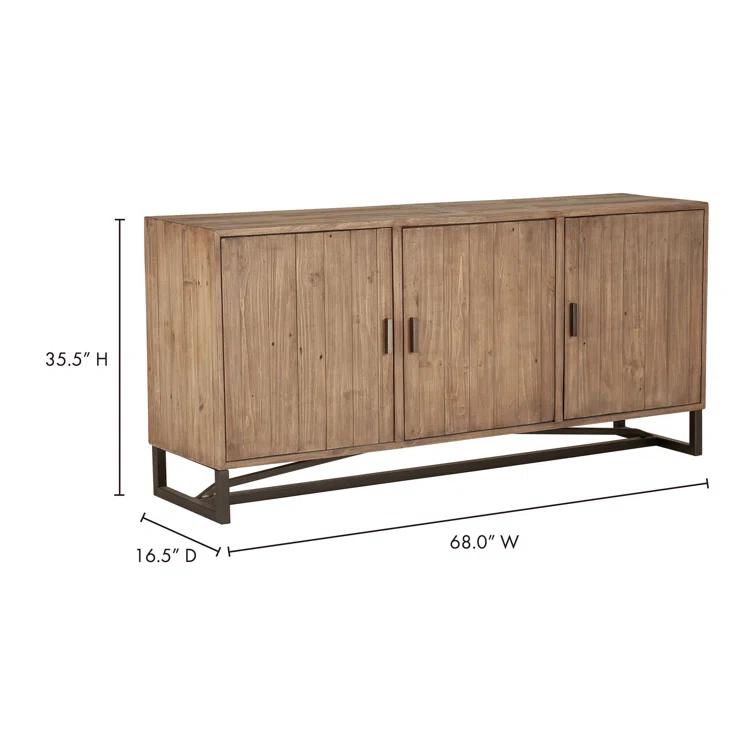 Lopez 68" Wide Pine Wood Sideboard