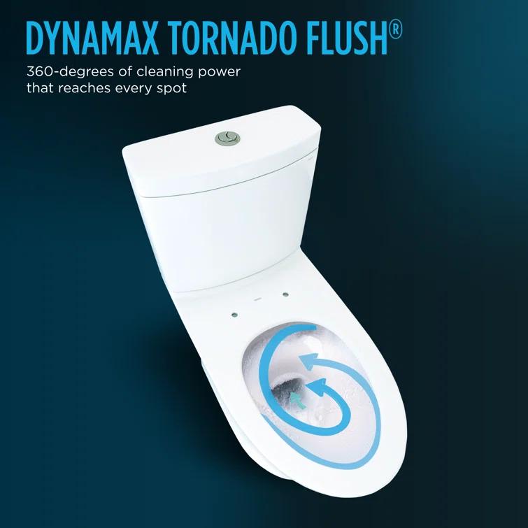 Aquia® Dual-Flush Elongated Bidet Toilet with Tornado Flush (Seat Included)
