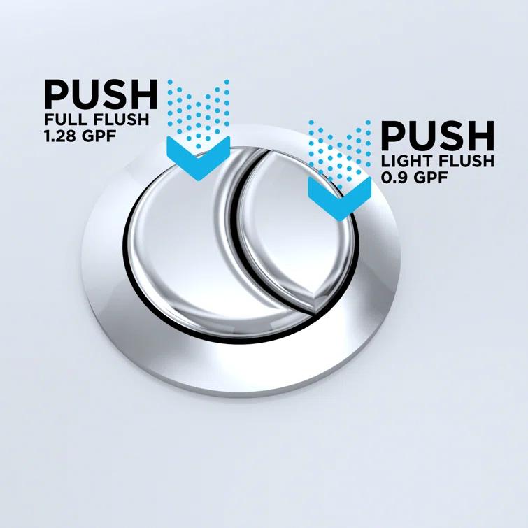 Aquia® Dual-Flush Elongated Bidet Toilet with Tornado Flush (Seat Included)