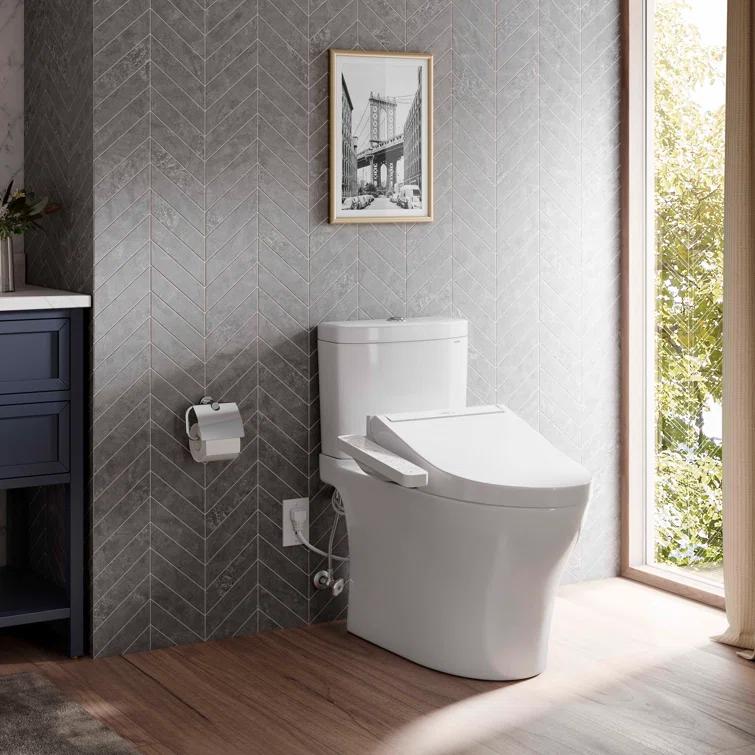 Aquia® Dual-Flush Elongated Bidet Toilet with Tornado Flush (Seat Included)