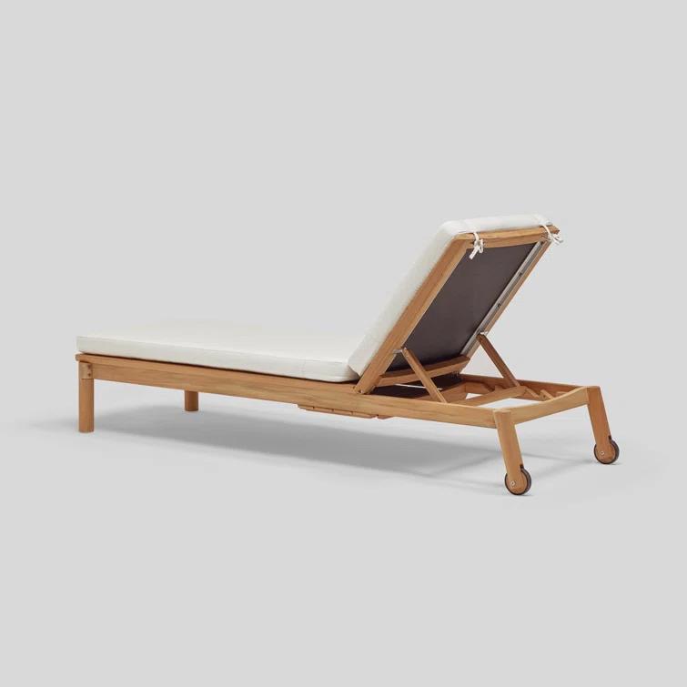 Haven 28'' Outdoor Wood Chaise Lounge