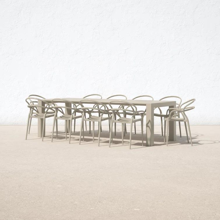 Comet 118'' Rectangular 10 - Person Outdoor Dining Set