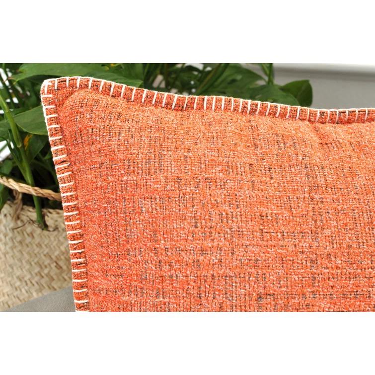 Oveesha Tassel Soft Chenille Throw Pillow Covers With Stitched Edge (Set of 2)
