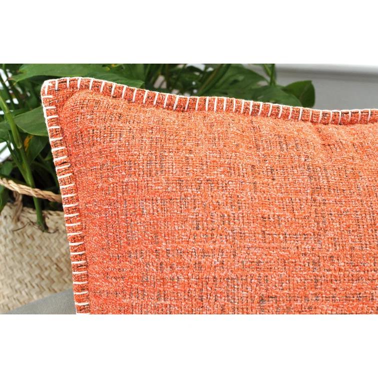 Oveesha Tassel Soft Chenille Throw Pillow Covers With Stitched Edge (Set of 2)