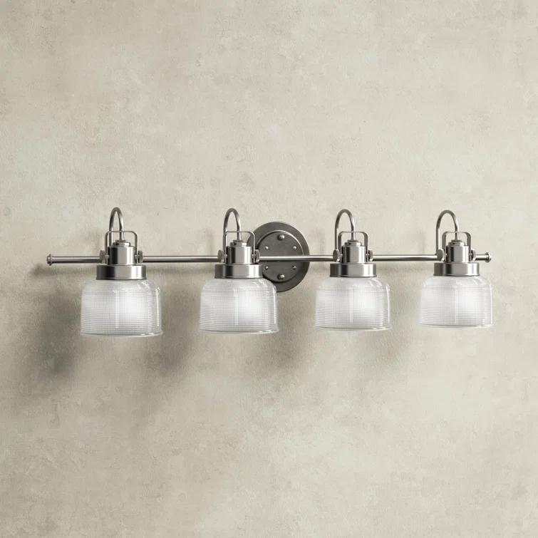 Rosser 4 Light Transparent Dimmable Vanity Light