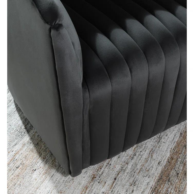 Upholstered Swivel Barrel Chair