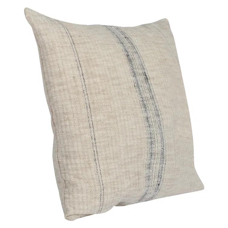 Lamina Pillow - Natural and Black / 22" x 22"