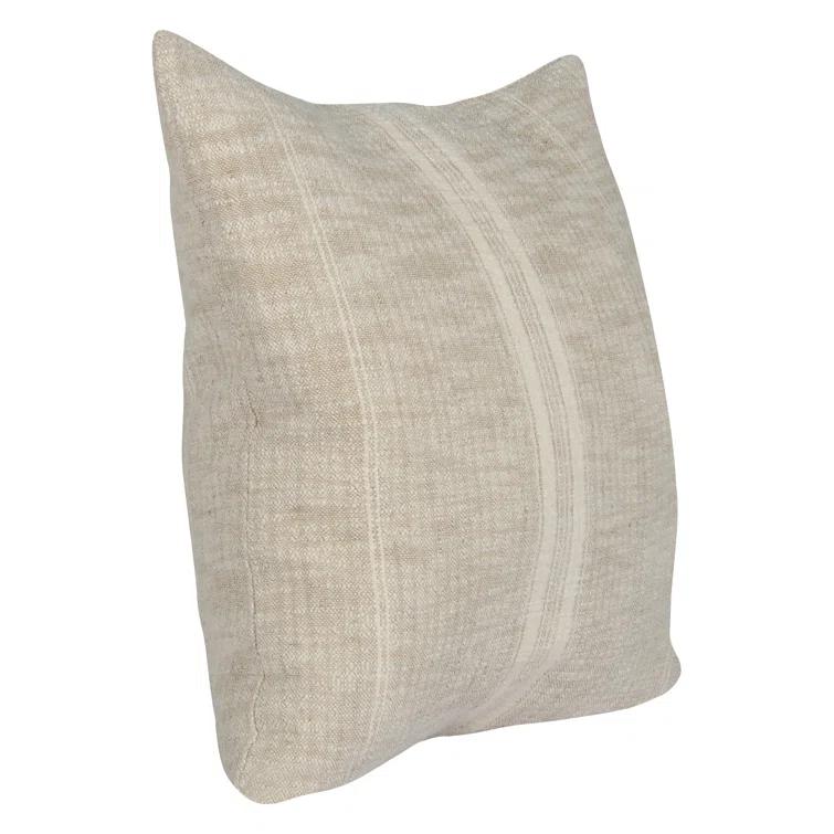 Lamina Pillow - Natural and Ivory / 22" x 22"