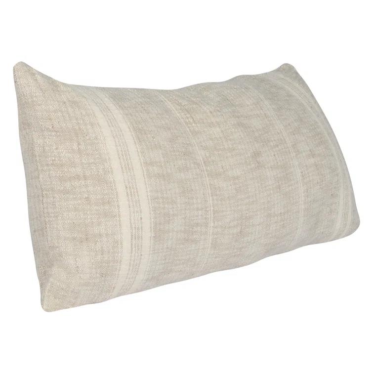 Lamina Pillow - Natural and Ivory / 22" x 22"