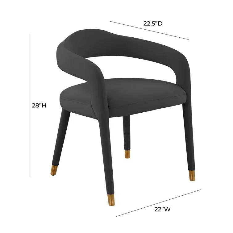 18.8'' H Velvet Upholstered Armchair