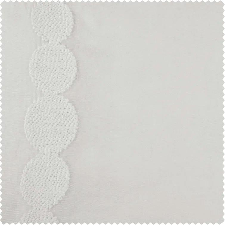 Hershman Embroidered Rod Pocket Sheer Curtains Single Panel Drapes