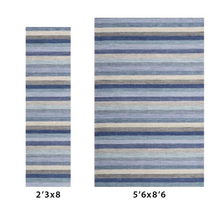 Jazzy Handmade Wool Blue/Indigo Rug