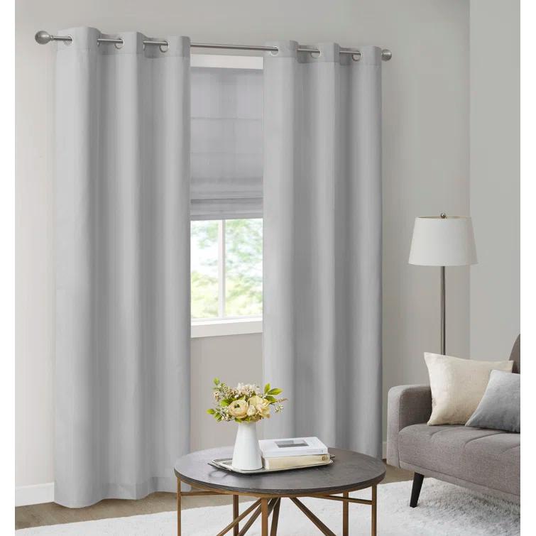 Galen Basketweave Cordless Room Darkening Single Roman Shade