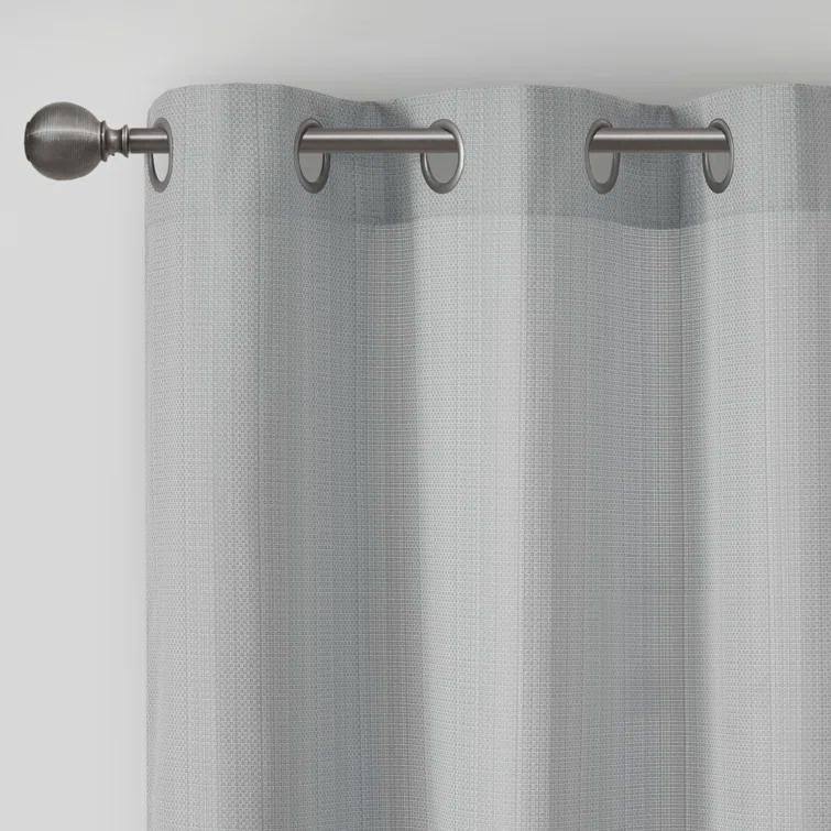 Madison Park Galen Basketweave Room Darkening Curtain Panel Pair (Set of 2)