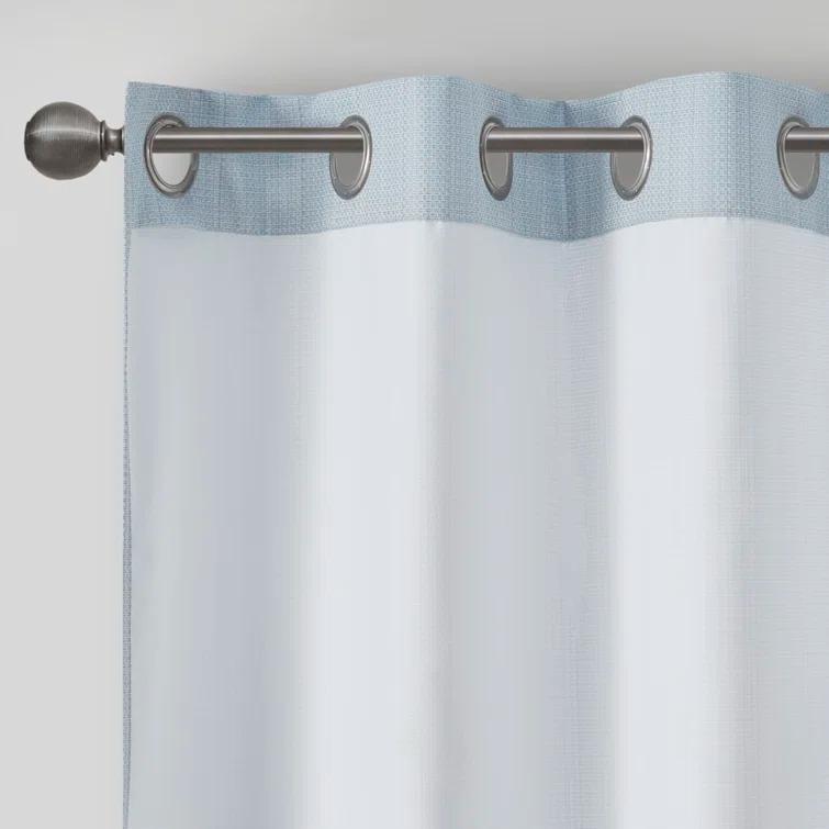 Madison Park Galen Basketweave Room Darkening Curtain Panel Pair (Set of 2)