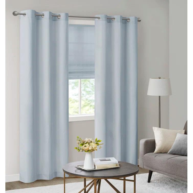 Galen Basketweave Cordless Room Darkening Single Roman Shade