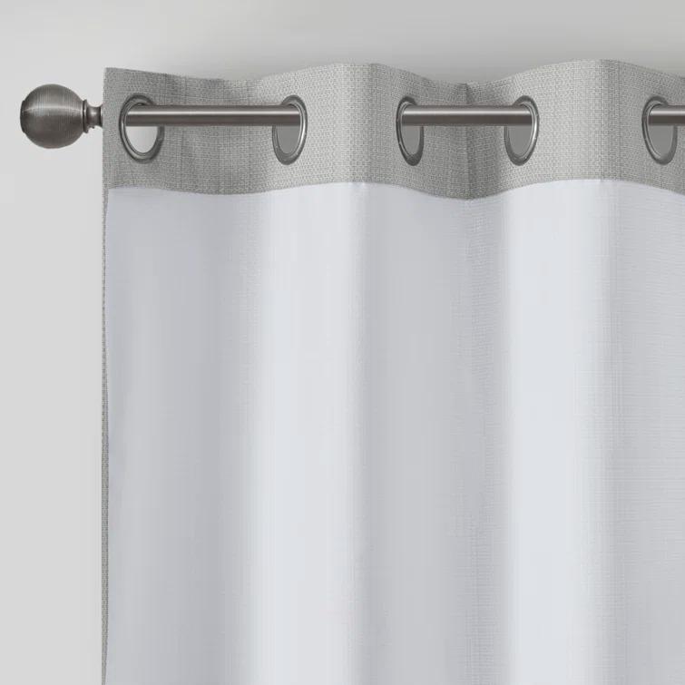 Madison Park Galen Basketweave Room Darkening Curtain Panel Pair (Set of 2)