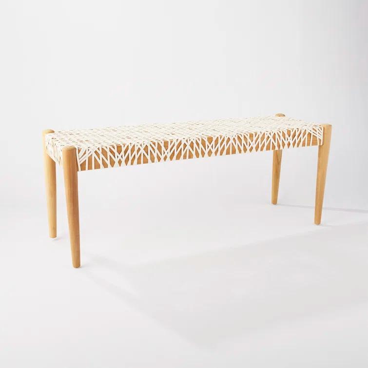 Kazbah 47" Genuine Leather Bench