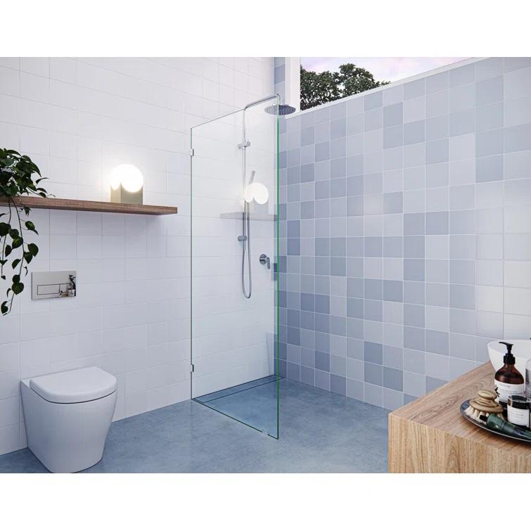 Vela 30 in. x 78 in. Fully Frameless Single Fixed Shower Panel