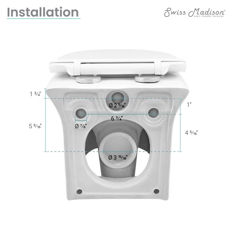 Cascade Wall-Hung Elongated Toilet Bowl