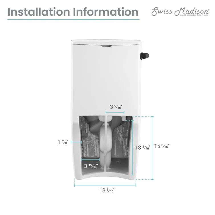 St. Tropez One Piece Elongated Toilet Dual Vortex Flush