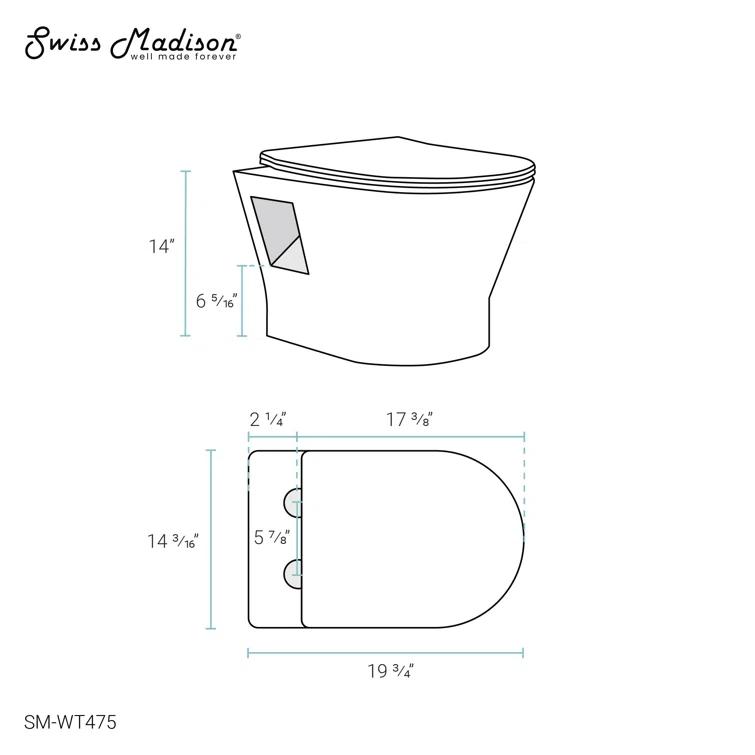 Ivy II Wall-Hung Elongated Toilet Bowl