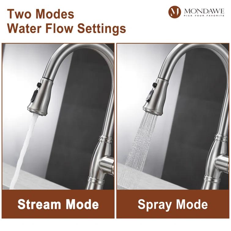 mondawe Mondawe Pull Down Kitchen Faucet MD-D48-BN