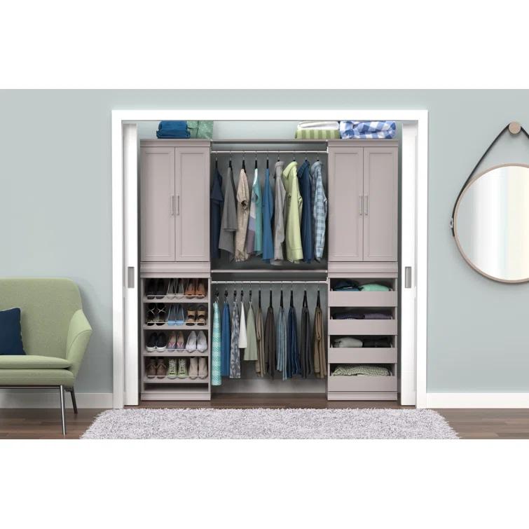Modular Storage 21.38" W Shoe Shelf Unit with 4 Shelves