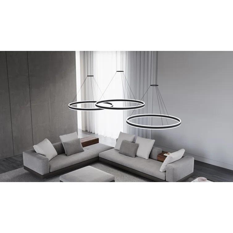 Double Corona 2 - Light Dimmable LED Wagon Wheel Chandelier
