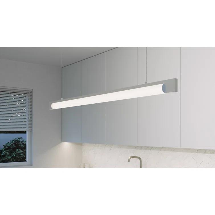 44-Inch Modern White Aluminum LED Indoor/Outdoor Pendant