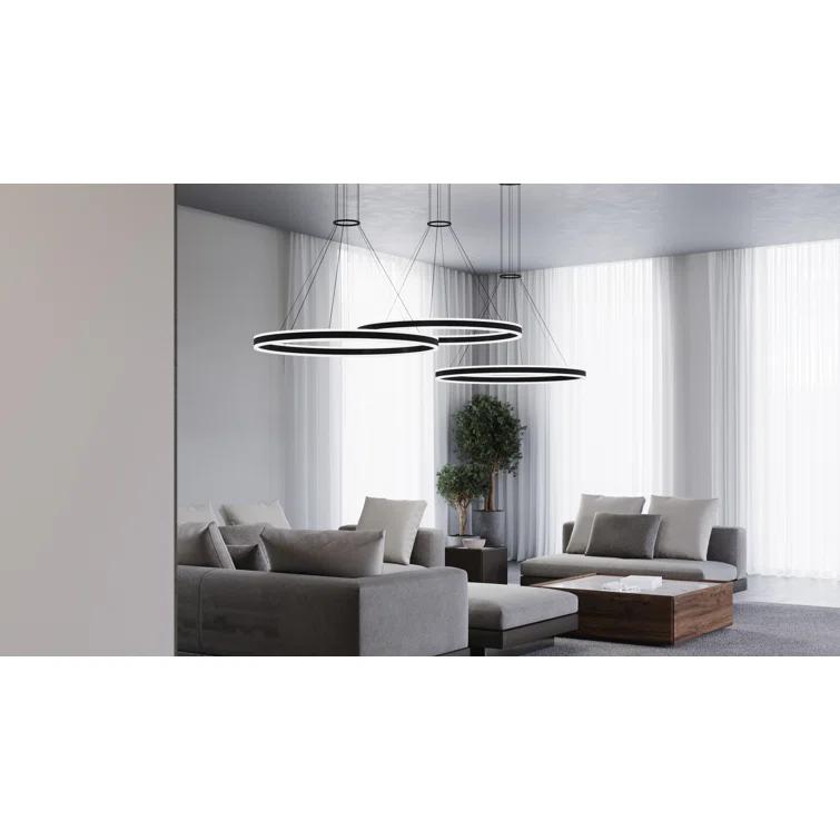 Double Corona 2 - Light Dimmable LED Wagon Wheel Chandelier