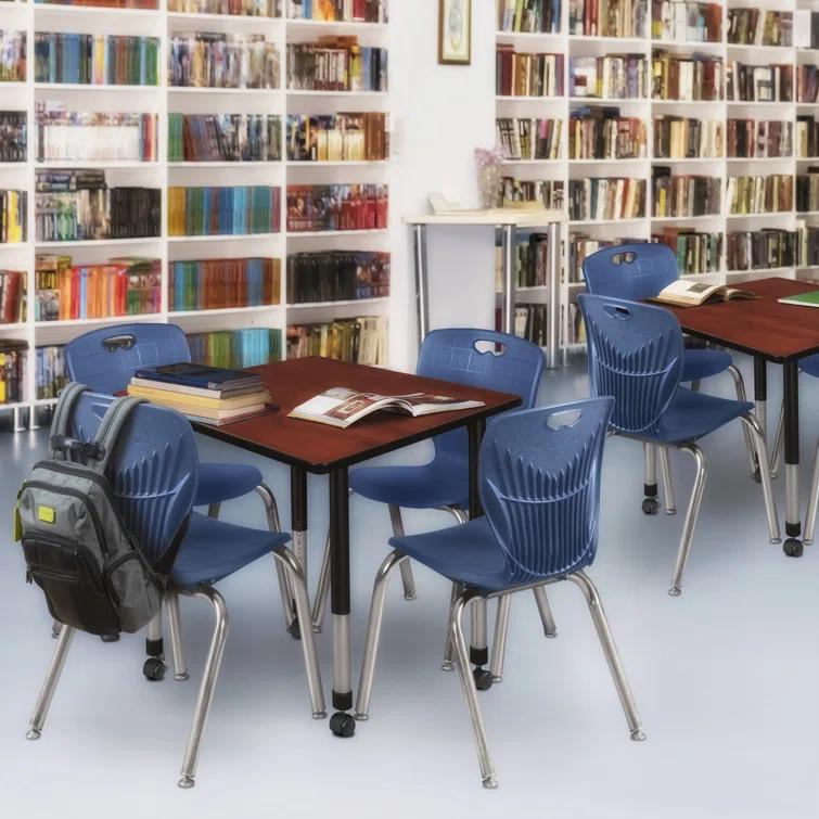 Kee Mobile Square Breakroom Table and Chair Set