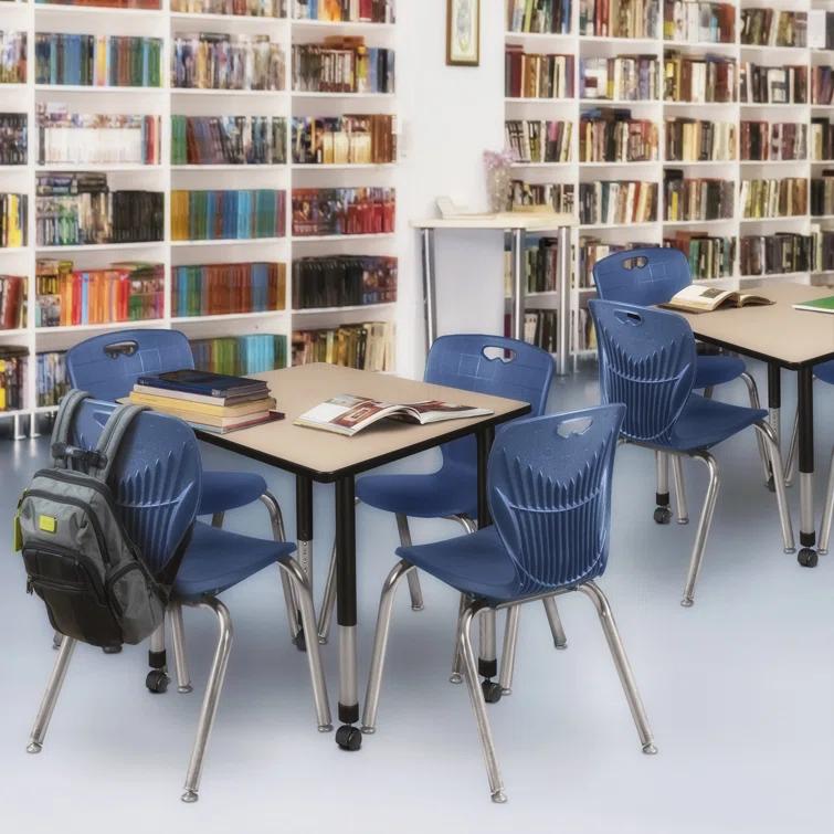 Kee Mobile Square Breakroom Table and Chair Set