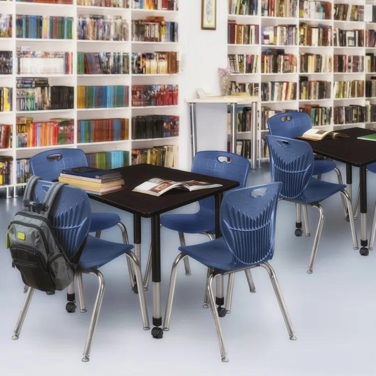 Kee Mobile Square Breakroom Table and Chair Set