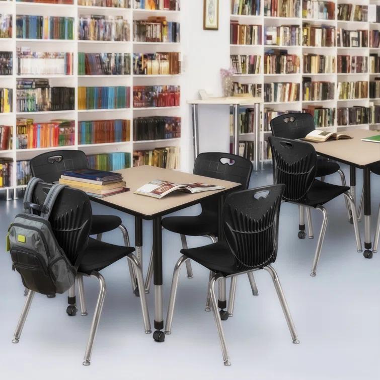 Kee Mobile Square Breakroom Table and Chair Set