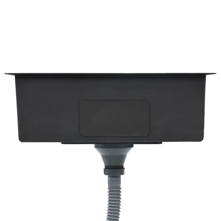 vidaXL Kitchen Sink with Strainer, Stainless Steel Top-Mount Sink, Fast Drainage, Anti-Corrosion