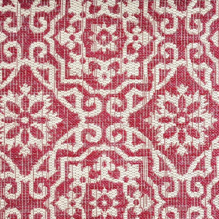 Nicole Miller New York Patio Country Danica Geometric Indoor/Outdoor Area Rug, Pink/Ivory