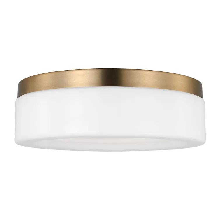Helmes Single Light Glass LED Flush Mount