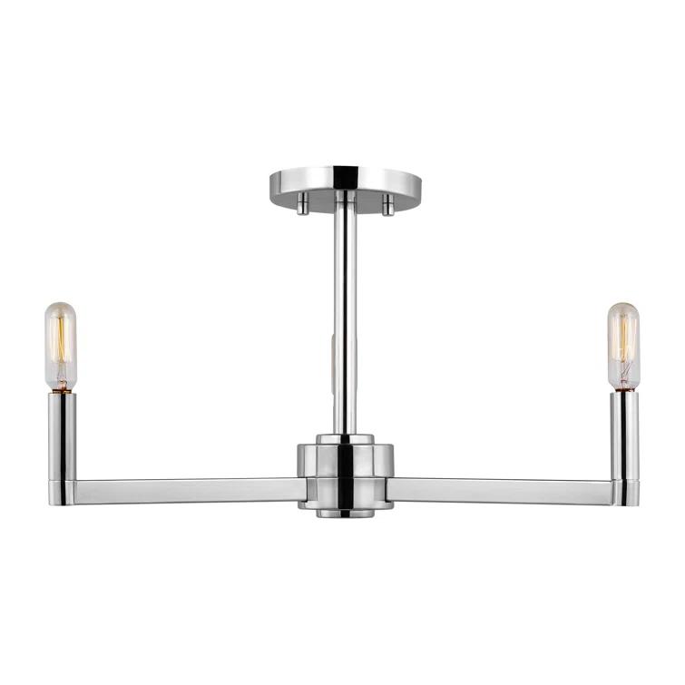 Fullton Chrome 3-Light Semi-Flush Mount for Indoor/Outdoor