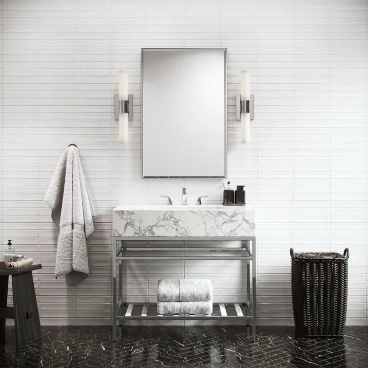 Evelien 2 Light Frosted Dimmable Vanity Light