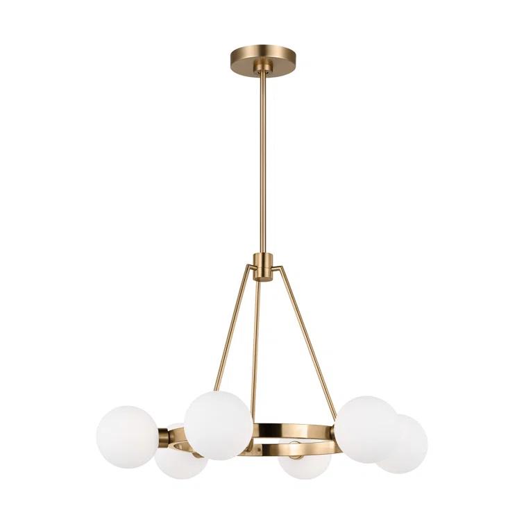 Helen 6 Light Metal Dimmable Chandelier