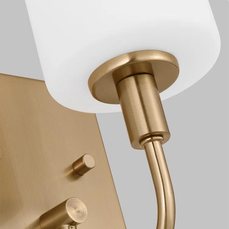 Satin Brass Oak Moore Dimmable 1-Light Bath Sconce